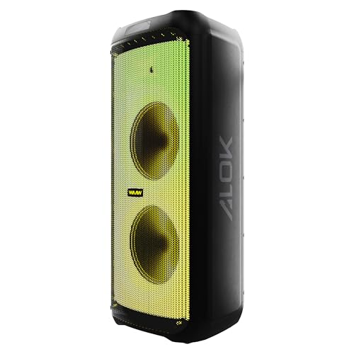 WAAW by ALOK Caixa de Som INFINITE 700 Bluetooth, Tipo Torre, Até 20h de Autonomia, 3 Alto-Falantes, TWS, 700W RMS